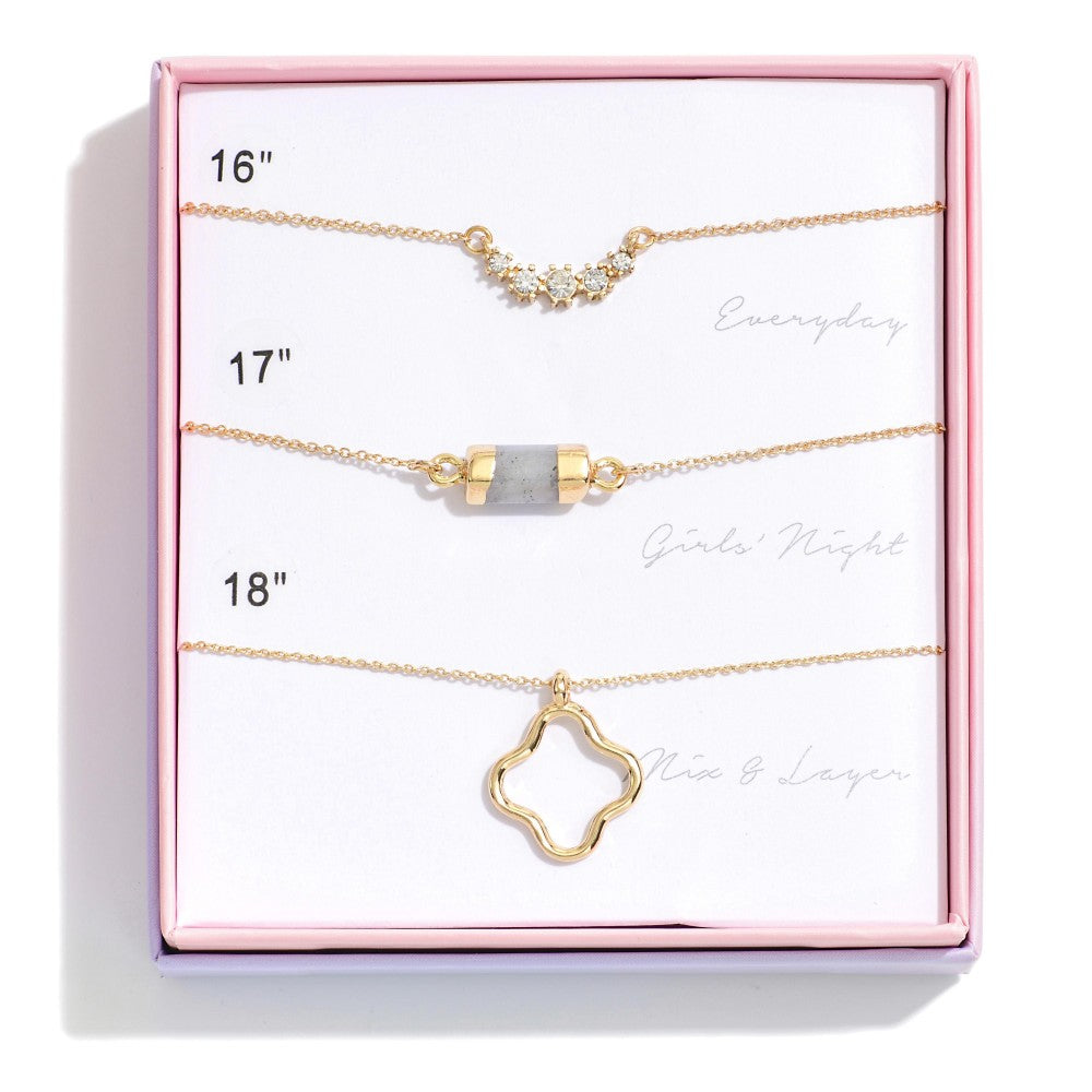 Girl's Night Trio Pendant Stack