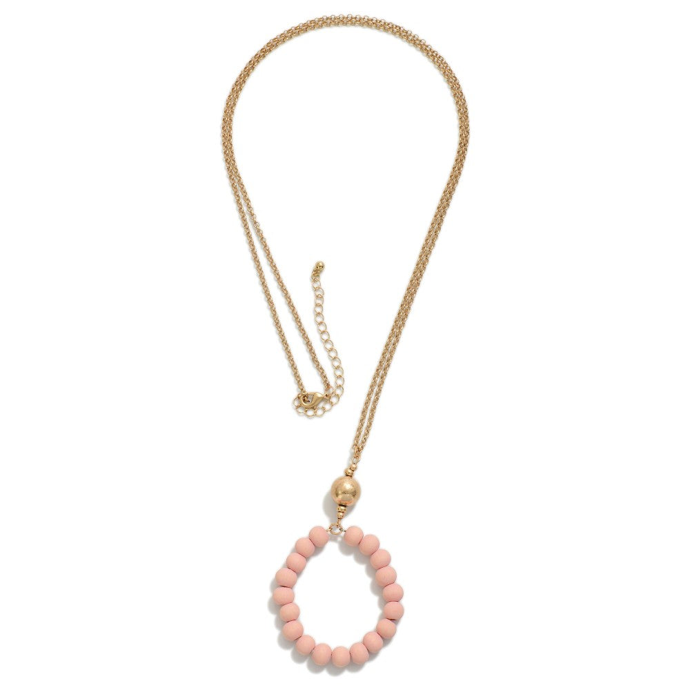 Di Circle Pendant in Light Pink