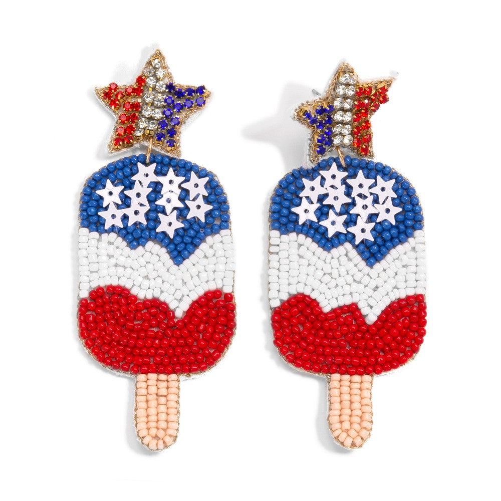 Star Spangle Popsicle Earrings