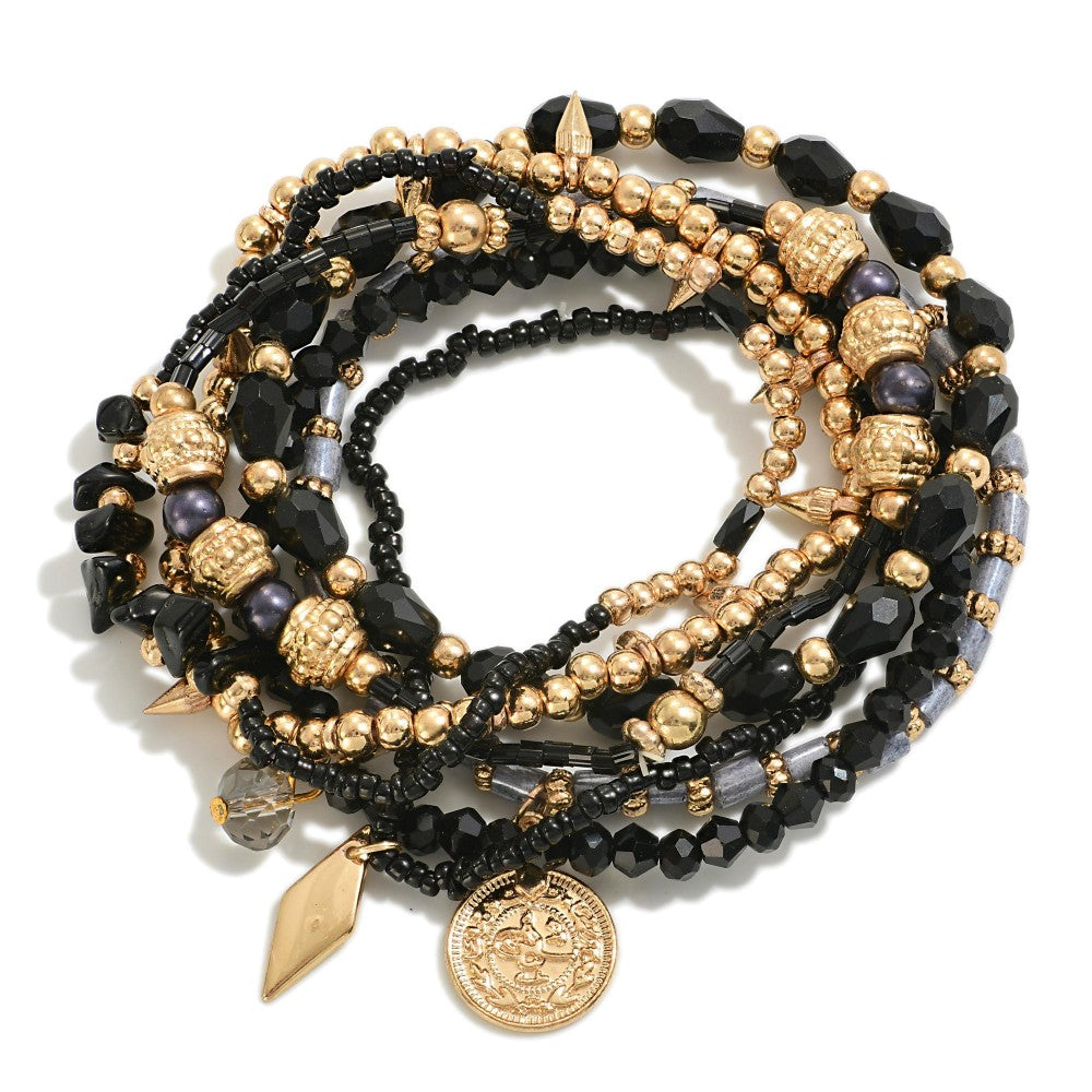 Tess Bracelet Stack in Black