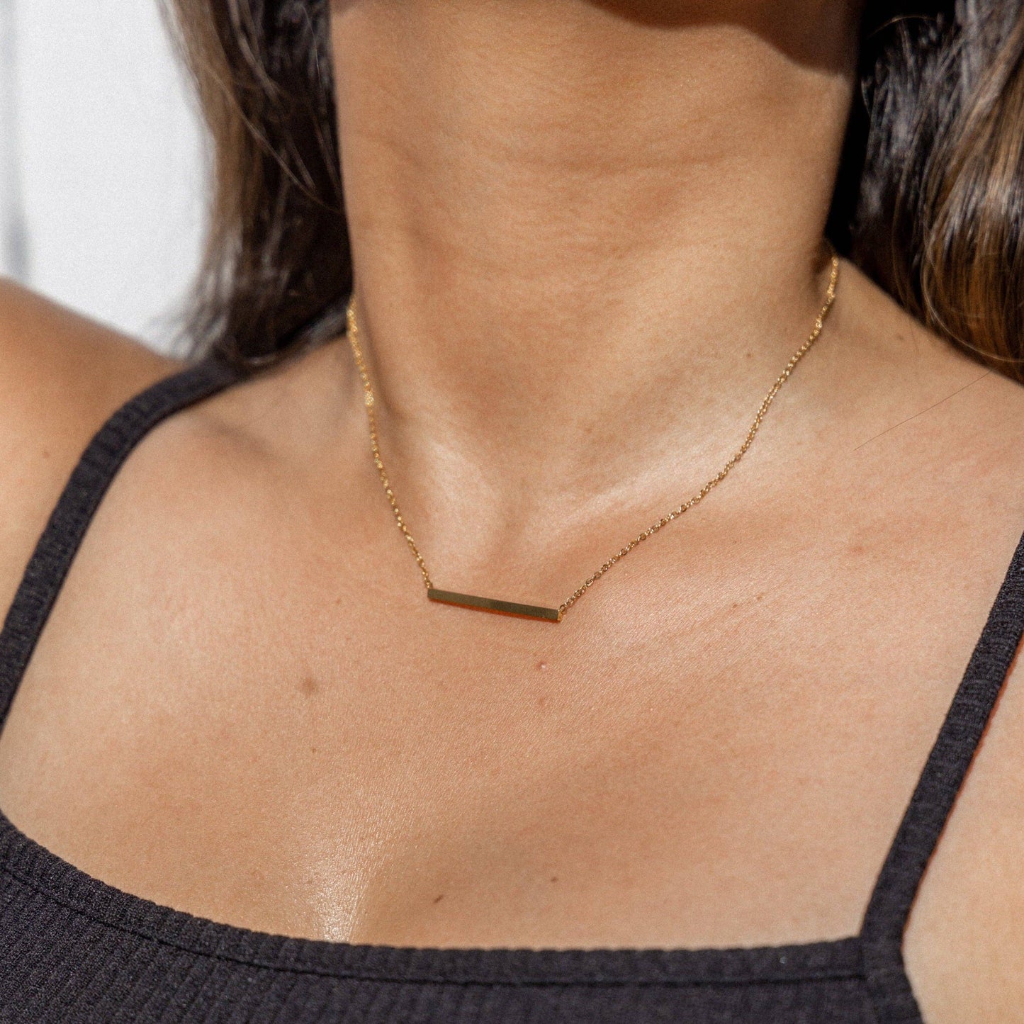 Harmony Bar Necklace: Silver