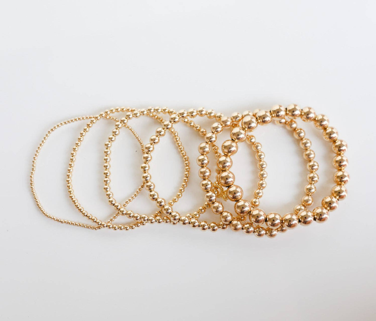 2MM Gold Beaded Bracelet: Standard 6.75 inch