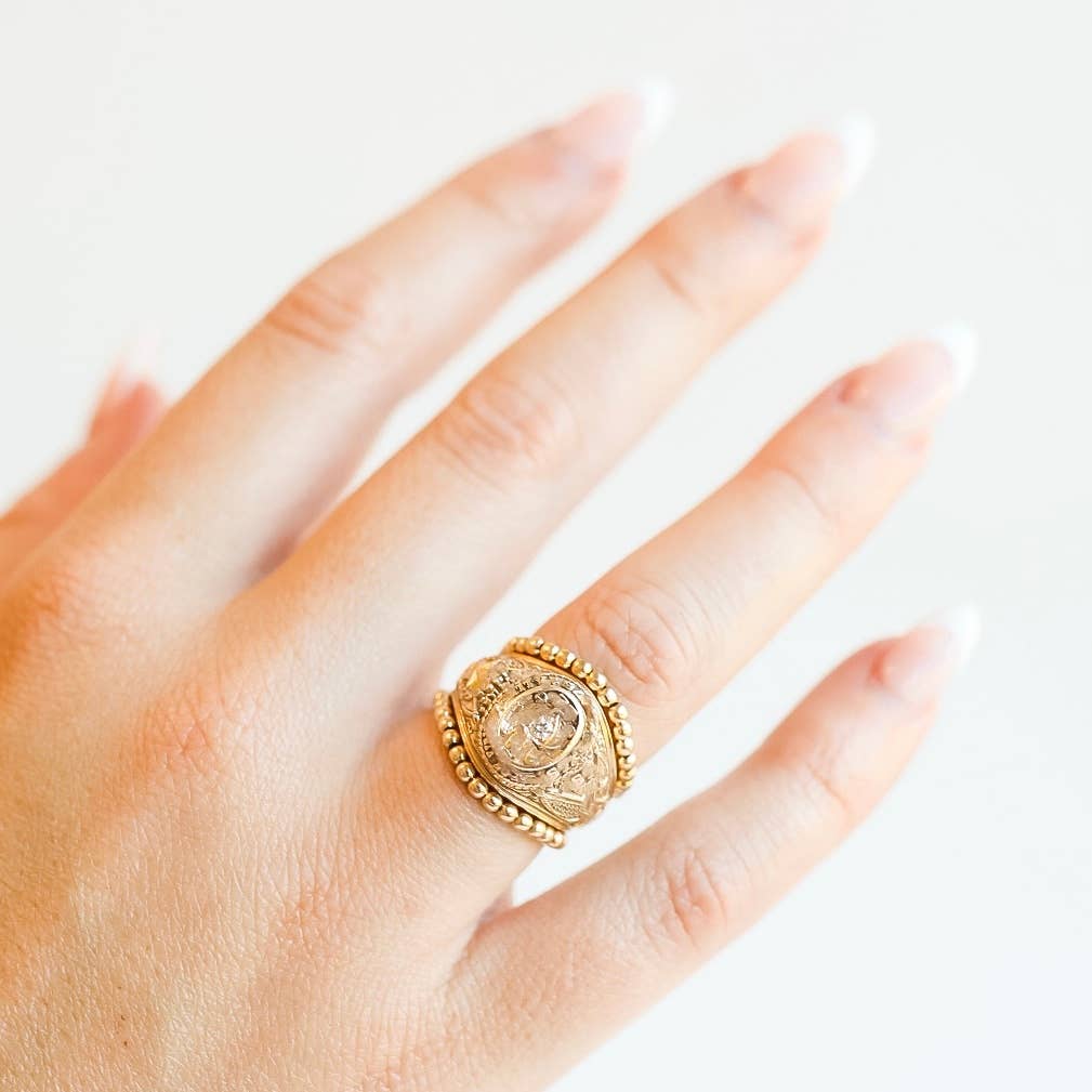 Lexi Beaded Band in Gold: 6-6.5