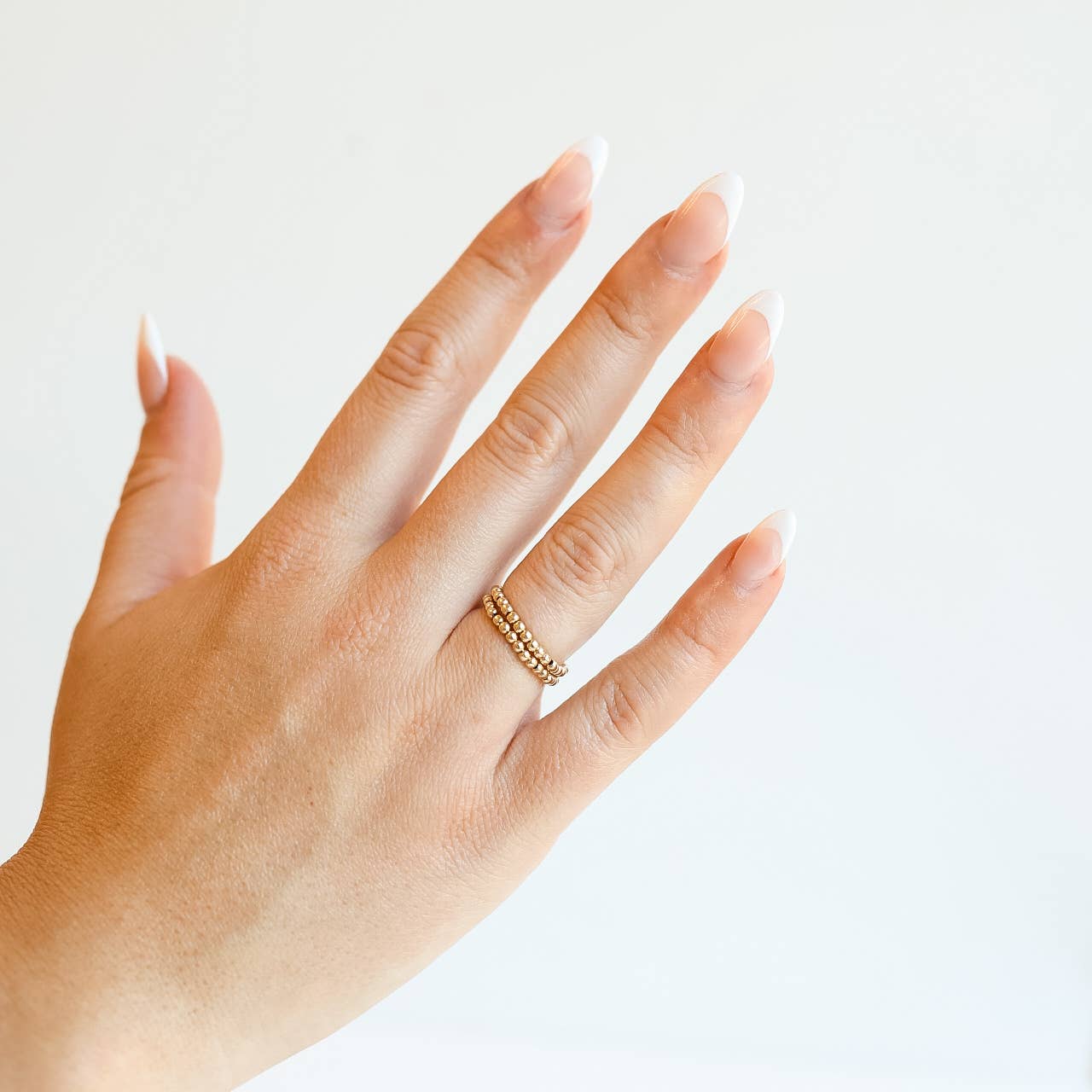 Lexi Beaded Band in Gold: 6-6.5