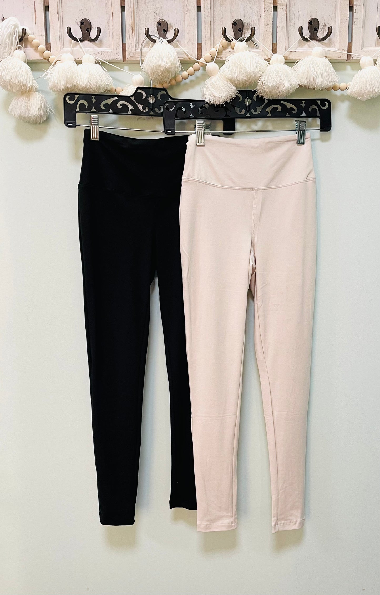 Wide Waistband Leggings Plus Basic Colors