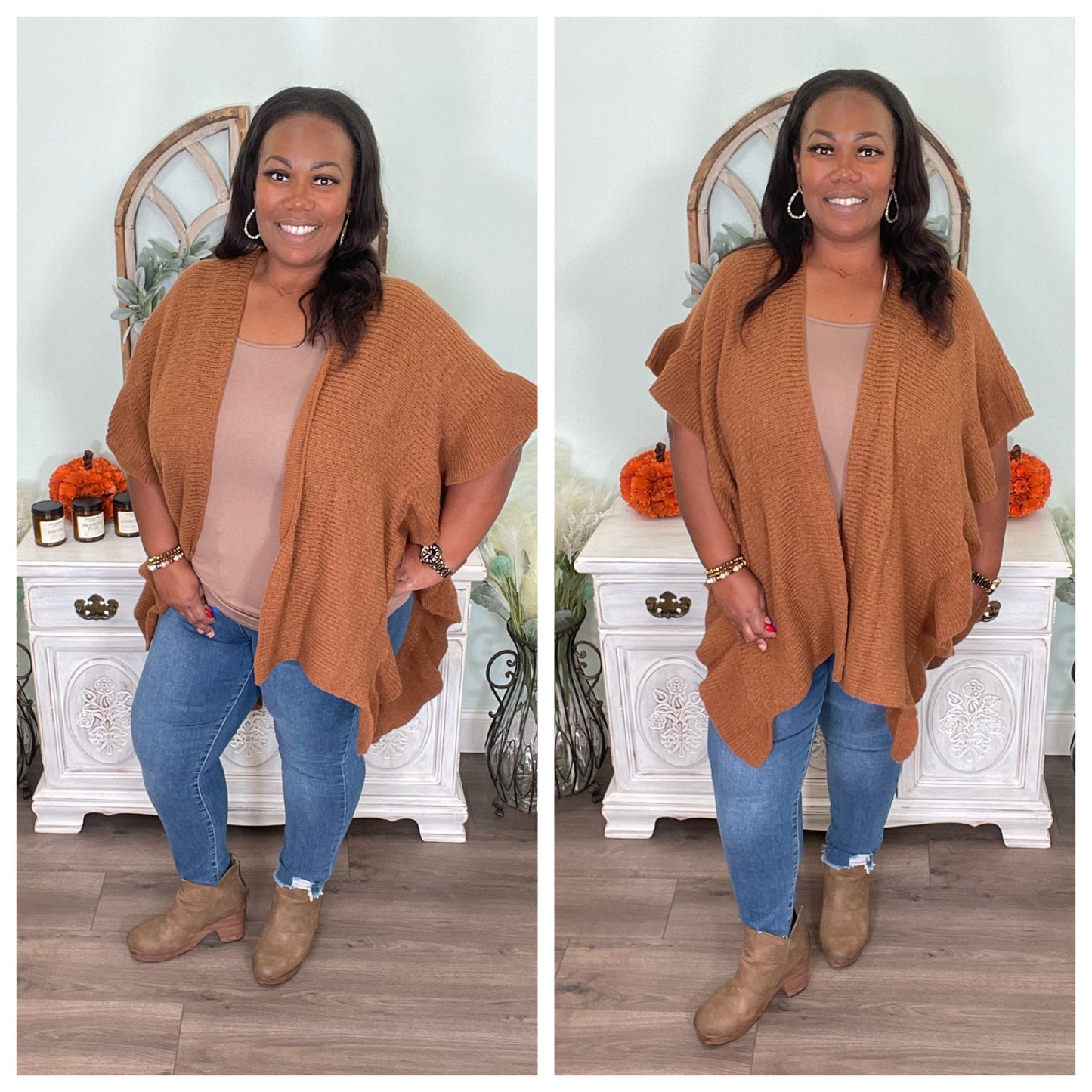 Ruana Wrap in Sienna