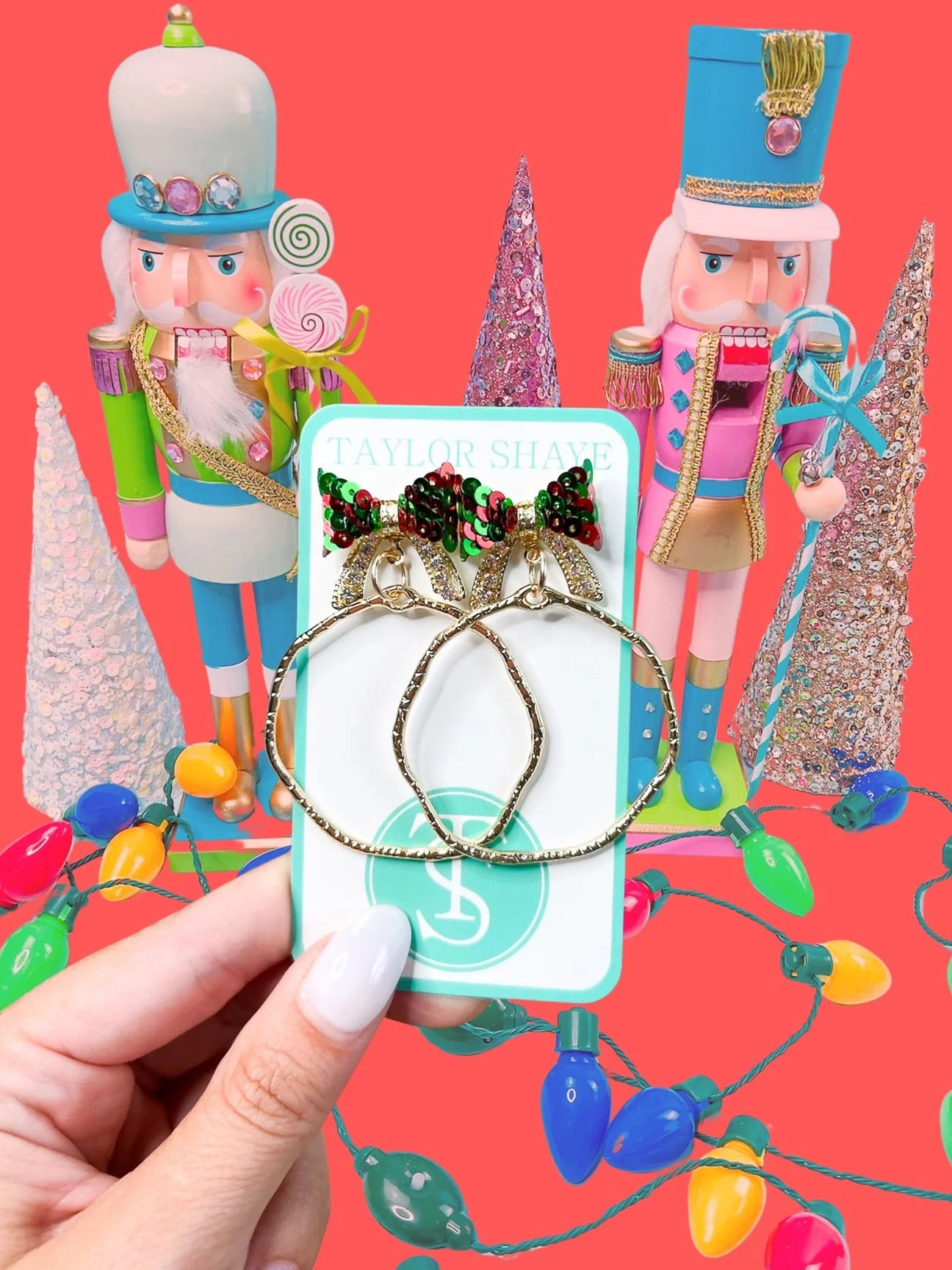 Christmas Bethany Bow Hoops - Taylor Shaye