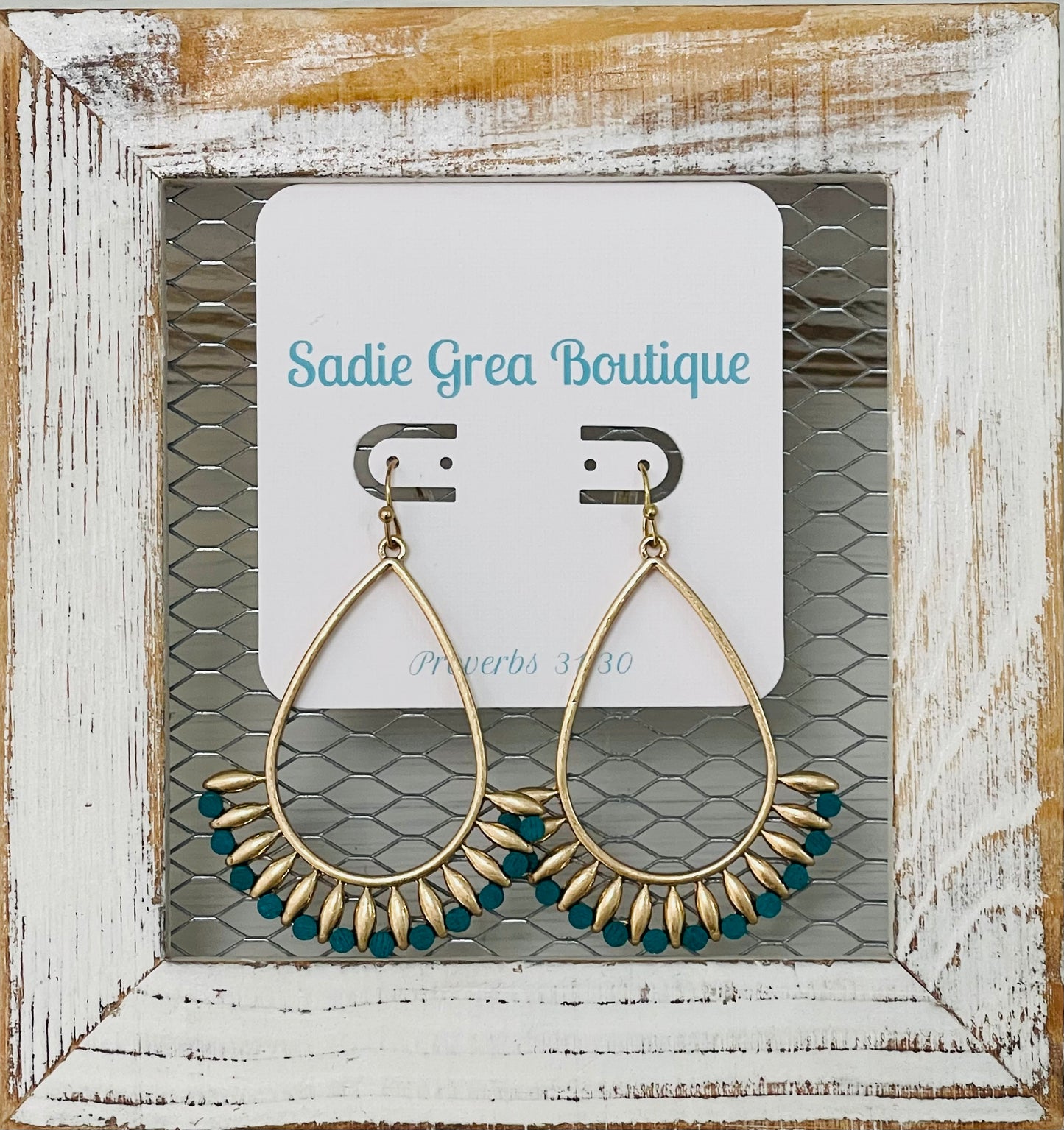 Ryna Earrings in Turquoise
