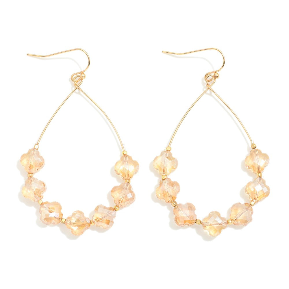 Clover Bead Hoops in Neutral