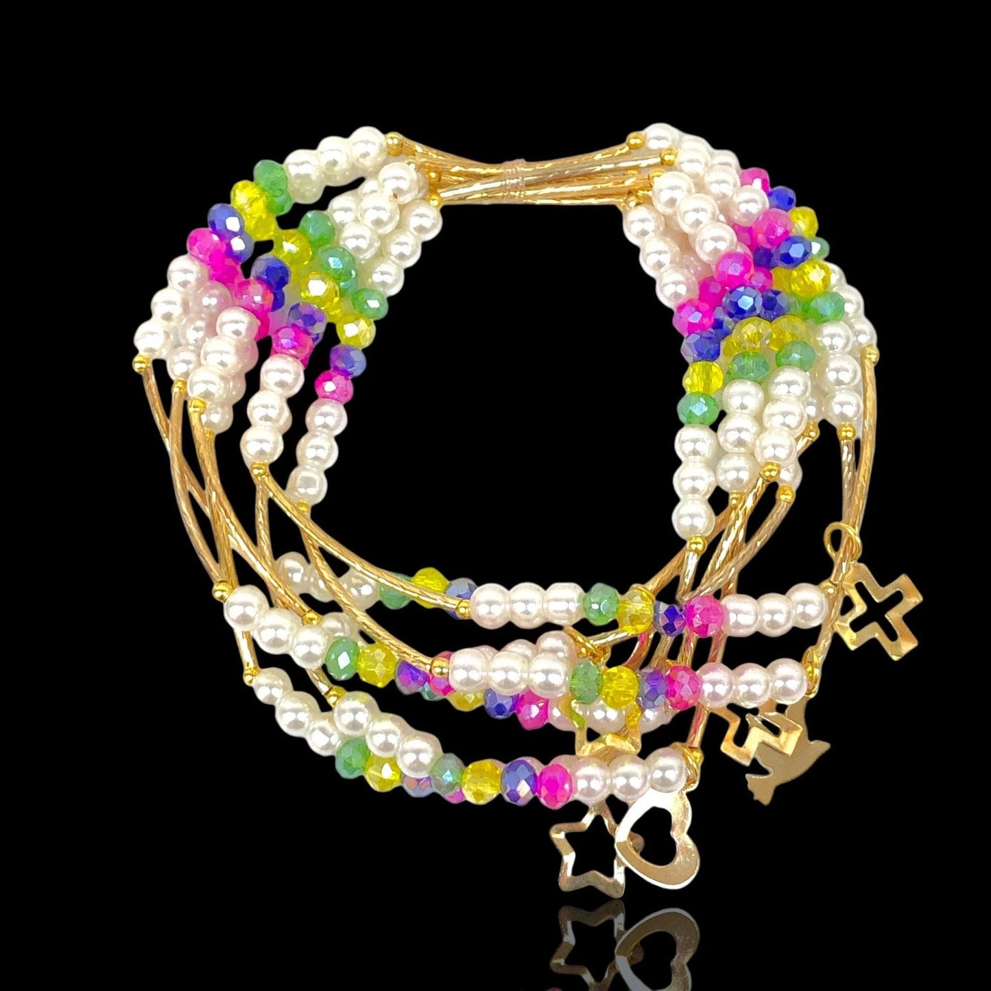 Keeley Bracelet Stack in Pearl