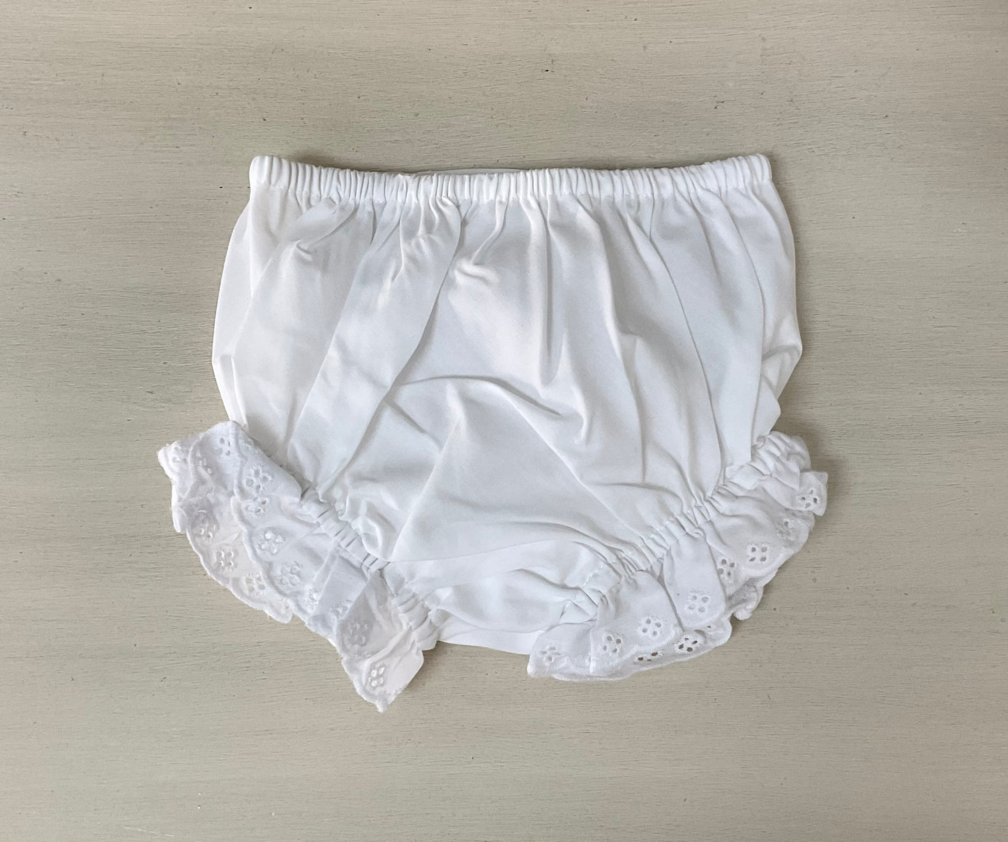 Soft White Eyelet Lace Bloomer