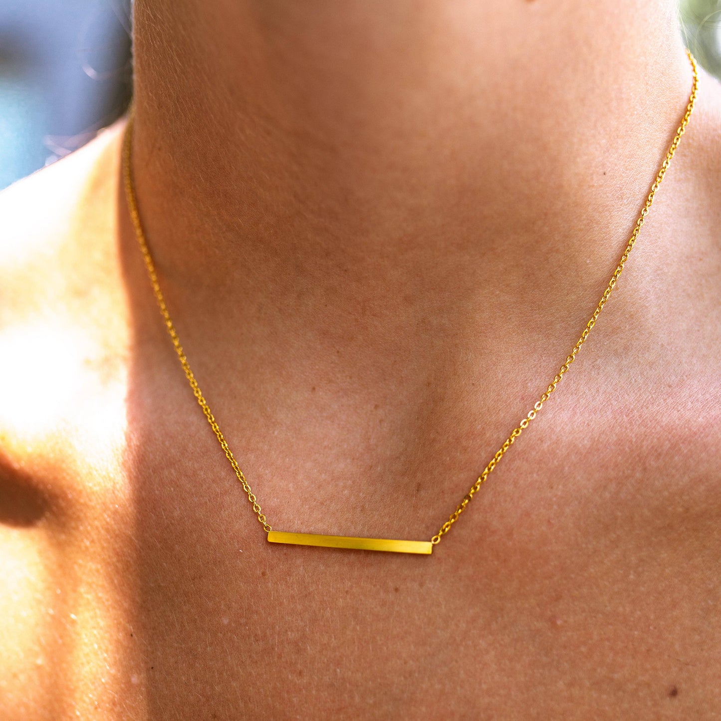 Harmony Bar Necklace: Silver