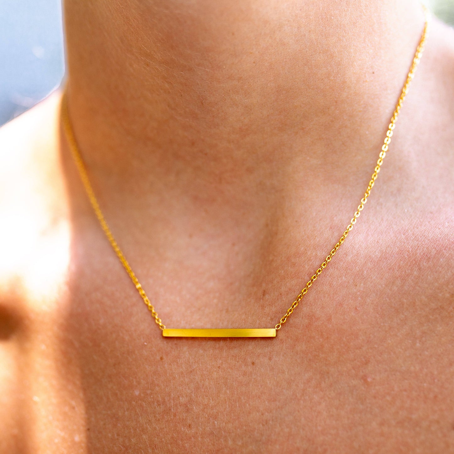 Harmony Bar Necklace: Silver