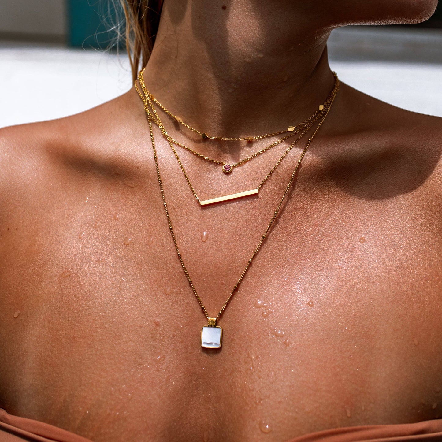 Harmony Bar Necklace: Silver