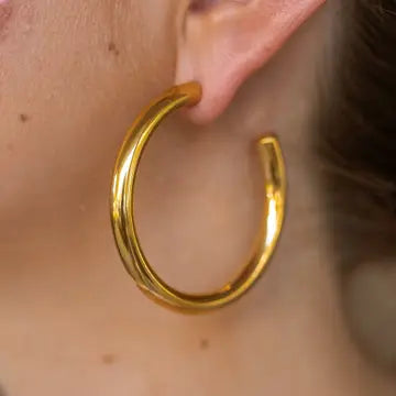 Emerald Coast Hoops in Gold ALCO 18K