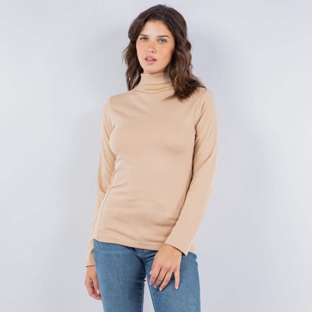 Ryna Fleece Top in Beige