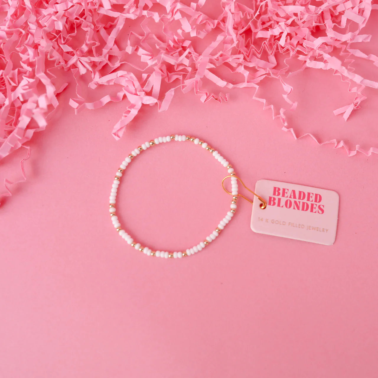 White Sprinkle Bracelet: Standard 6.75 inch