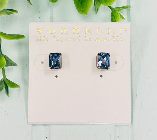 Mini Emerald Cut Stud Earrings in Duchess Sorrelli