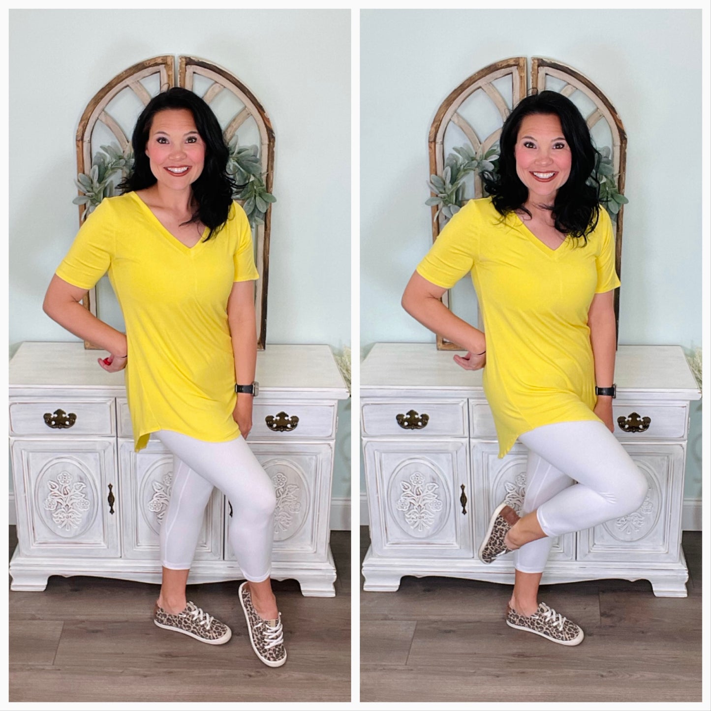 White Capri Leggings