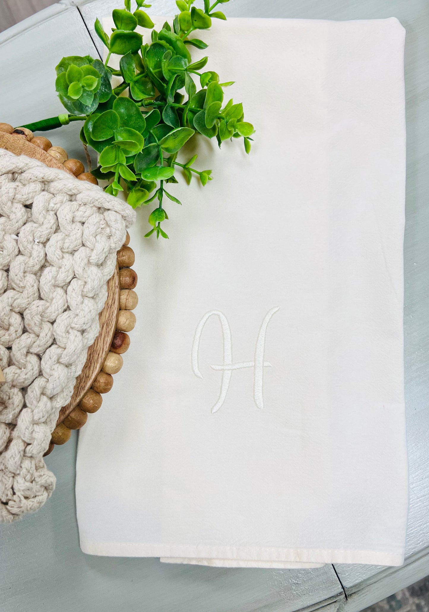 Monogrammed Kitchen Towel